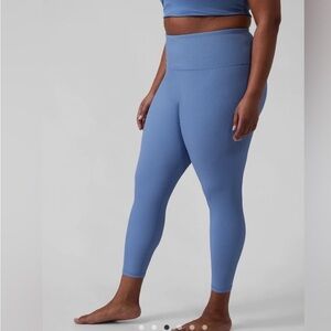 Athleta Light Blue Elation Rib Leggings Size 3X